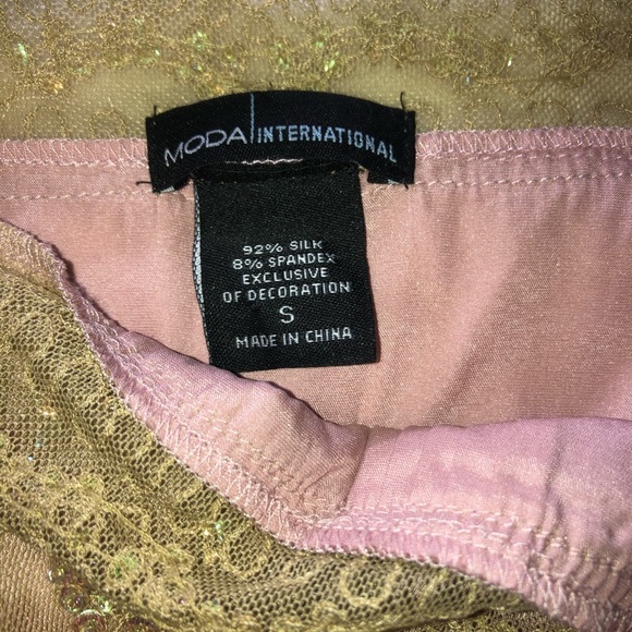 Pink and beige camisole. Never worn. Small - Picture 2 of 3